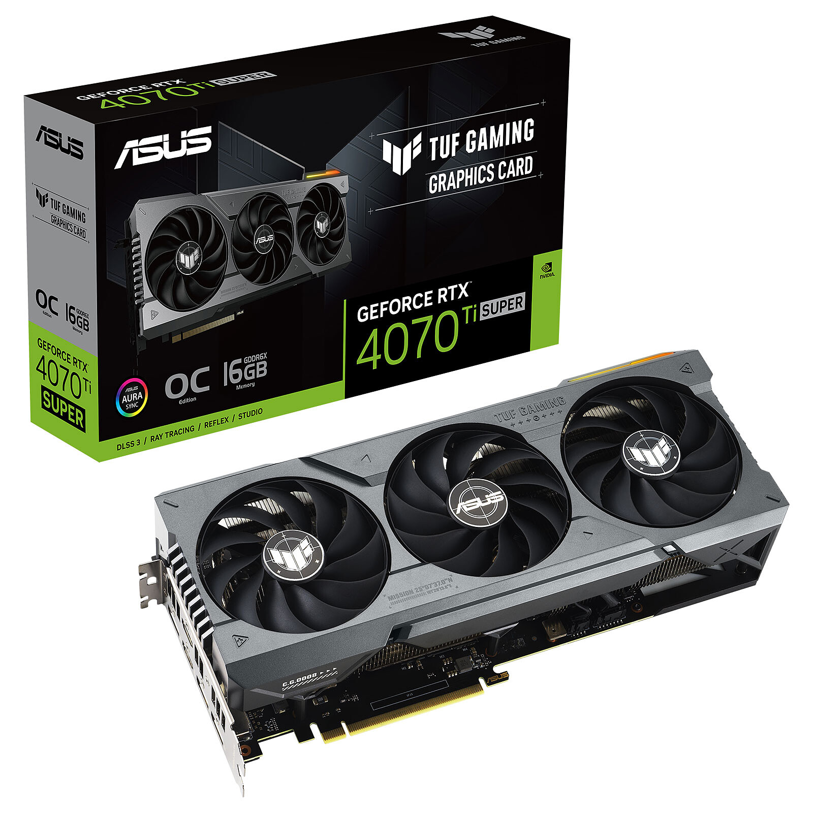 GPU RTX 4070TI SUPER 16GB OC ASUS TUF GAMING BLACK